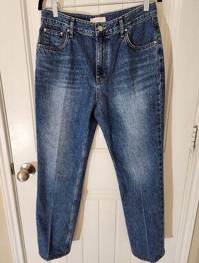Hans Style High Rise Straight Jeans Size L Vintage Wash Minimalist Denim